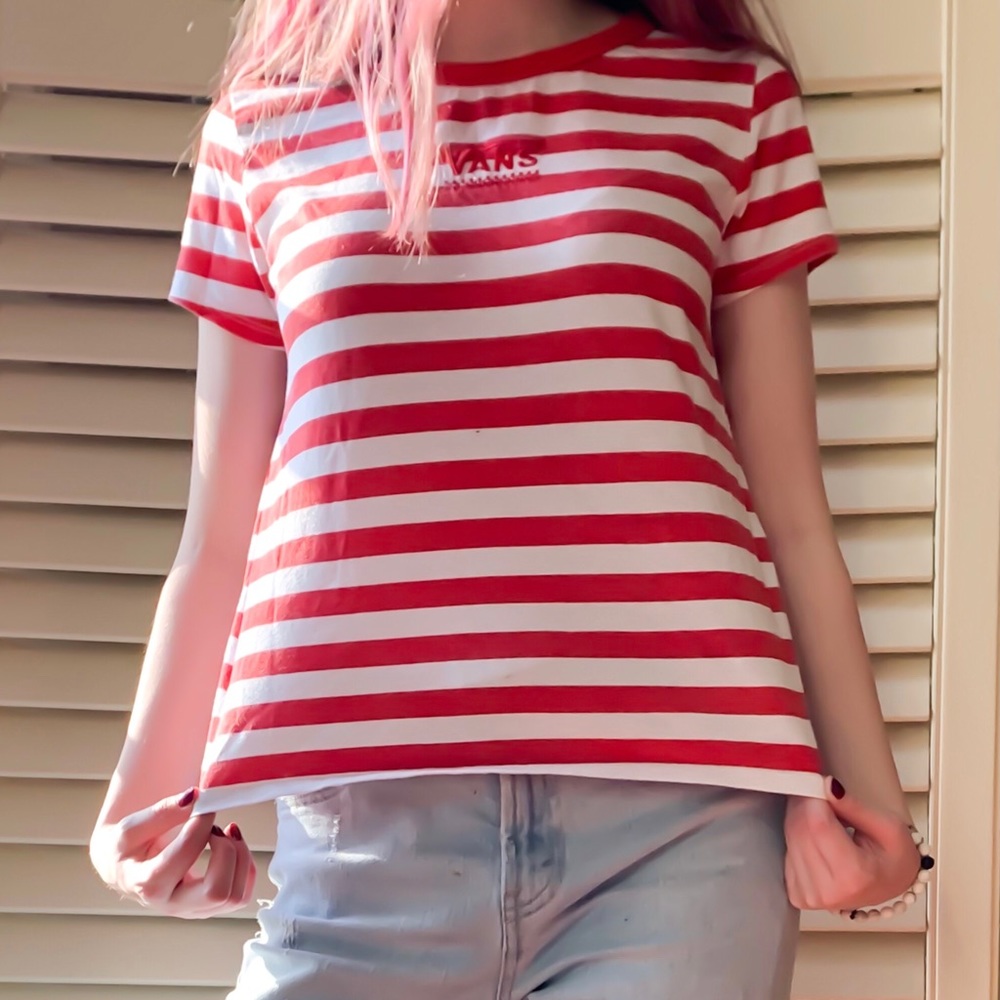 Vans striped t shirt